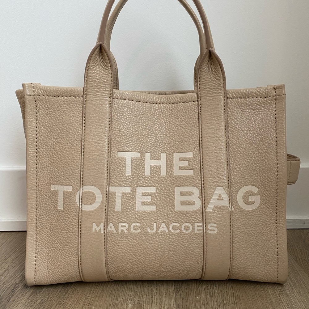 Leather medium Marc Jacobs Tote Bag - camel color